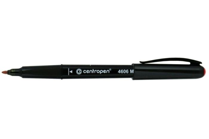 Popisovač na CD a DVD Centropen 4606, červený