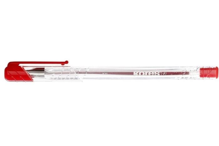 Pero guličkové Kores K11 Pen, 1 mm, trojhranné, červené