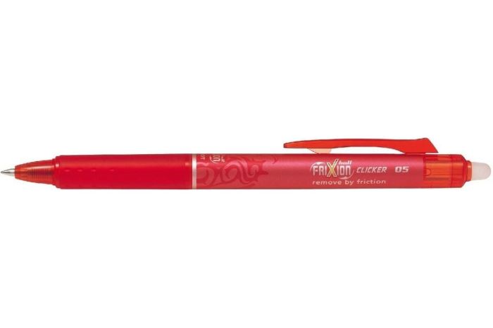 Gélové pero Pilot Frixion Clicker, gumovacie, 0,5 mm, červené