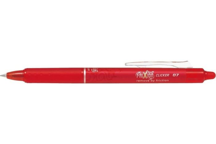 Gélové pero Pilot Frixion Clicker, gumovacie, 0,7 mm, červené