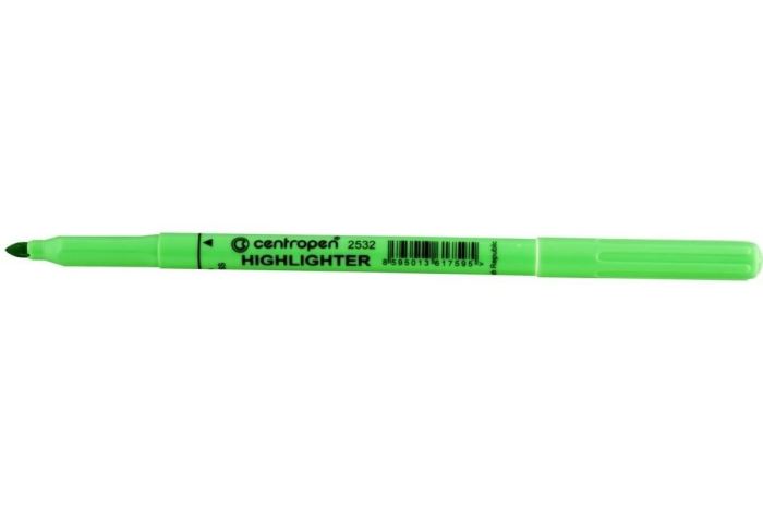 Zvýrazňovač Centropen 2532, 1-3 mm, okrúhly hrot, zelený