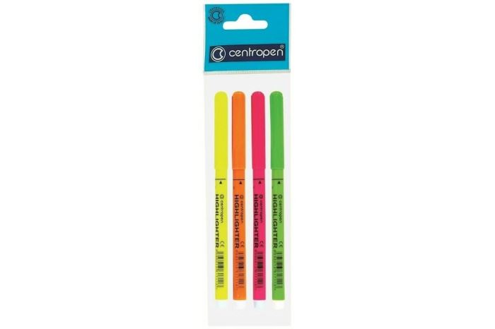 Zvýrazňovač Centropen 2532, 1-3 mm, okrúhly hrot, sada 4 farieb
