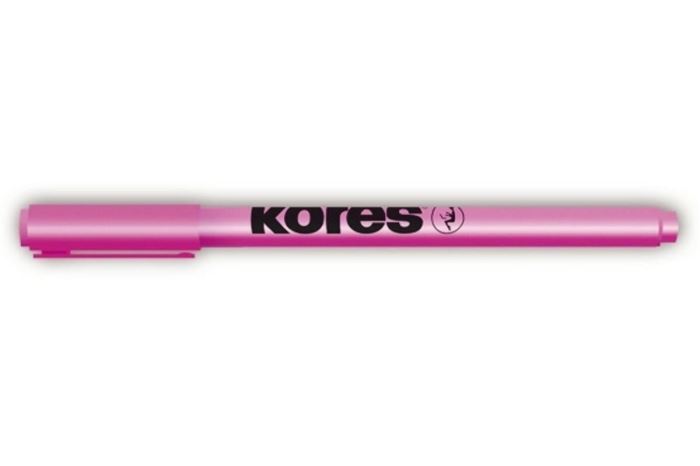 Zvýrazňovač Kores High Liner, 0,5-3,5 mm, klinový hrot, ružový
