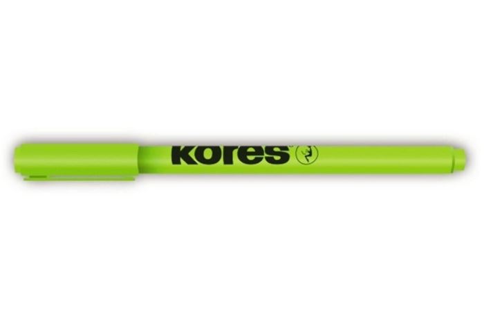Zvýrazňovač Kores High Liner, 0,5-3,5 mm, klinový hrot, zelený