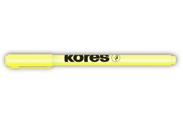 Zvýrazňovač Kores High Liner, 0,5-3,5 mm, klinový hrot, žltý