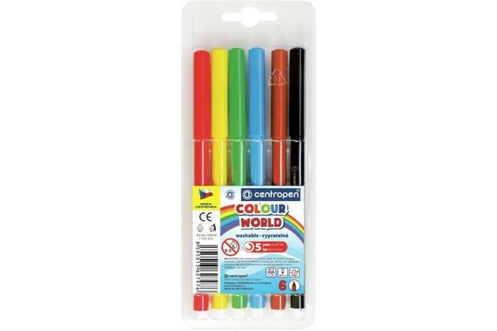 Popisovač Centropen 7790, vyprateľný, súprava 6 ks