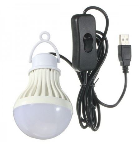 Svietidlo závesné LED 5W pre camping, napájanie USB