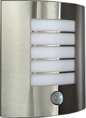 Nástenné svetlo nerezové s PIR 230V/60W