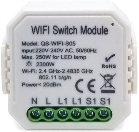 Spínač WiFi TUYA QS-WIFI-S05 so stmievačom
