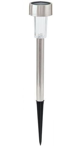 Solárne záhradné zapichovacie svietidlo 280mm, nerez-plast