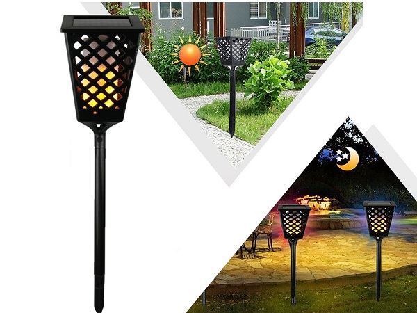 Solárna záhradná zapichovacia LED lampa