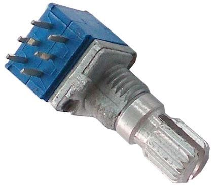 100k/N x2, WH9011A , hriadeľ 6x15mm, potenciometer otočný tandemový