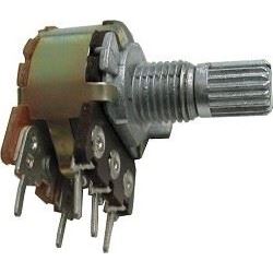 10k/G, WH148, hriadeľ 6x15mm, potenciometer otočný s vypínačom