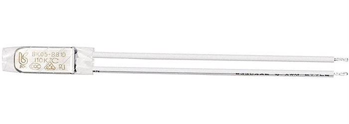 Termostat 110°C BK05-BB1D, bimetalový 250V/5A, kov, rozpínací-vratný