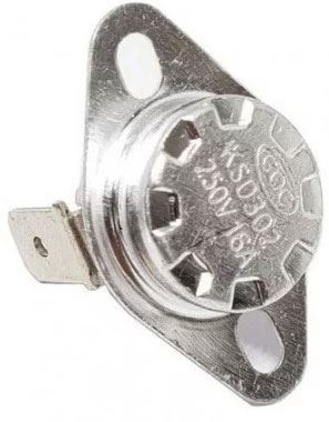 Termostat 140°C KSD302, bimetalový 250V/10A, rozpínací-vratný