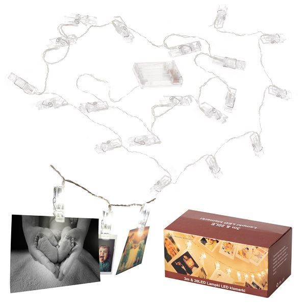 Dekoratívne osvetlenie na fotografie, 10LED 1,5m, teplá biela