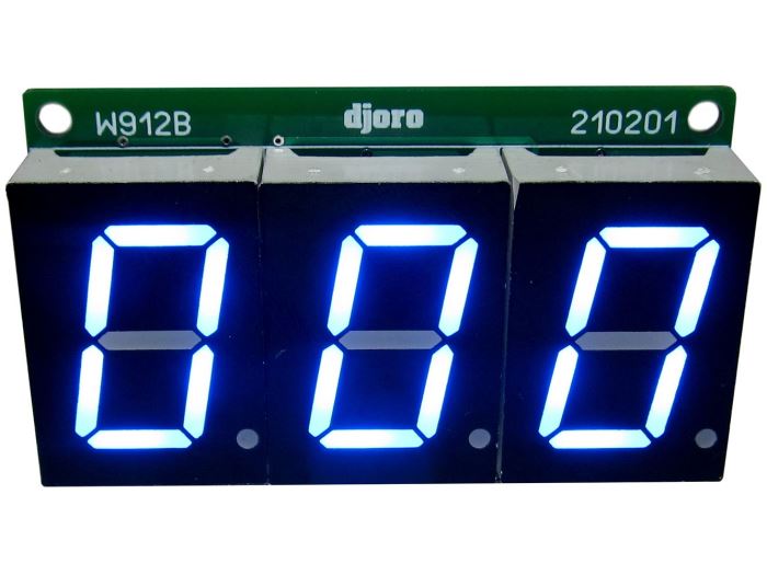 Digitálne počítadlo 3miestne modré STAVEBNICE