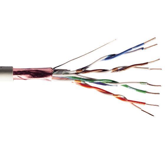Kábel UTP Cat5e 4x2, sivá, lanko
