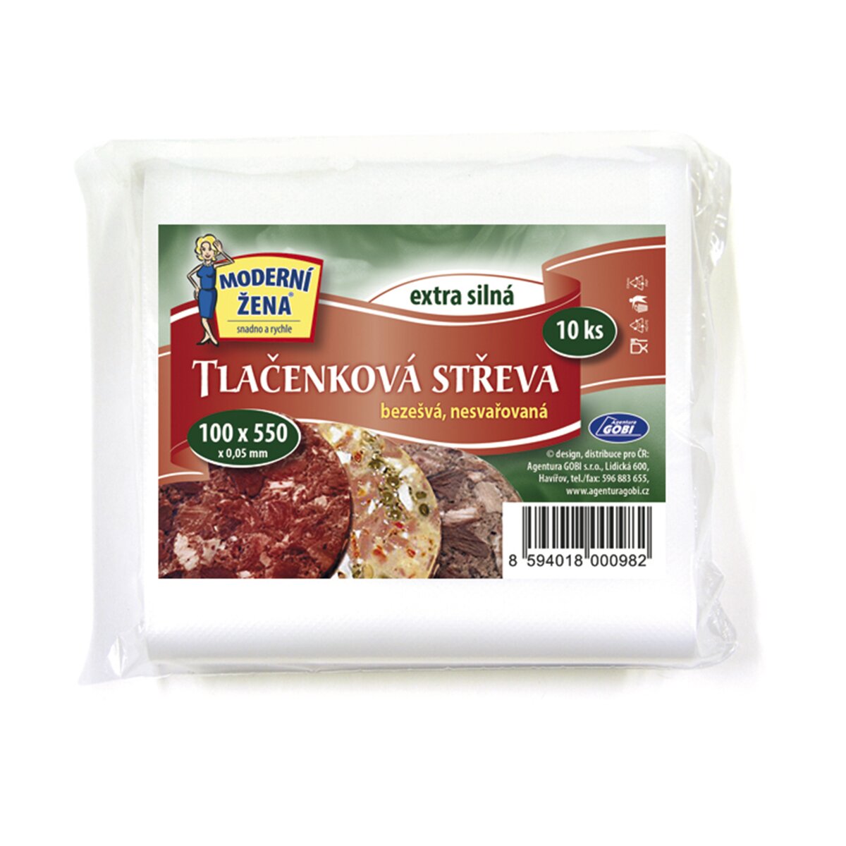 Vrecko na tlačenku 10x55 cm/10 ks (akčná sada 10 ks)