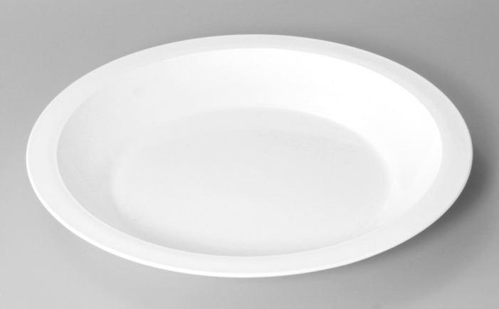 Talíř plast mělký ¤20cm s okrajem CZ, mix barev