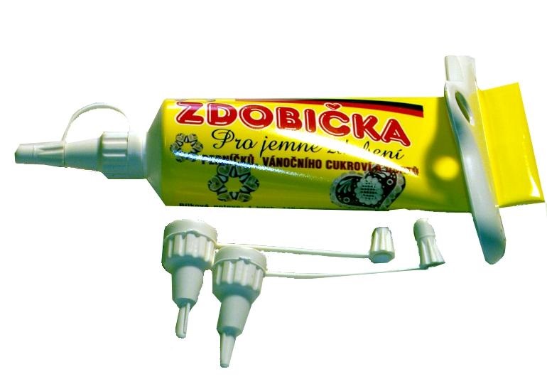 Zdobička perníčkov tuba + 3 špičky CZ
