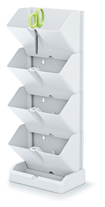 Květináče vertikální s nůžkami MINI CASCADE bílá