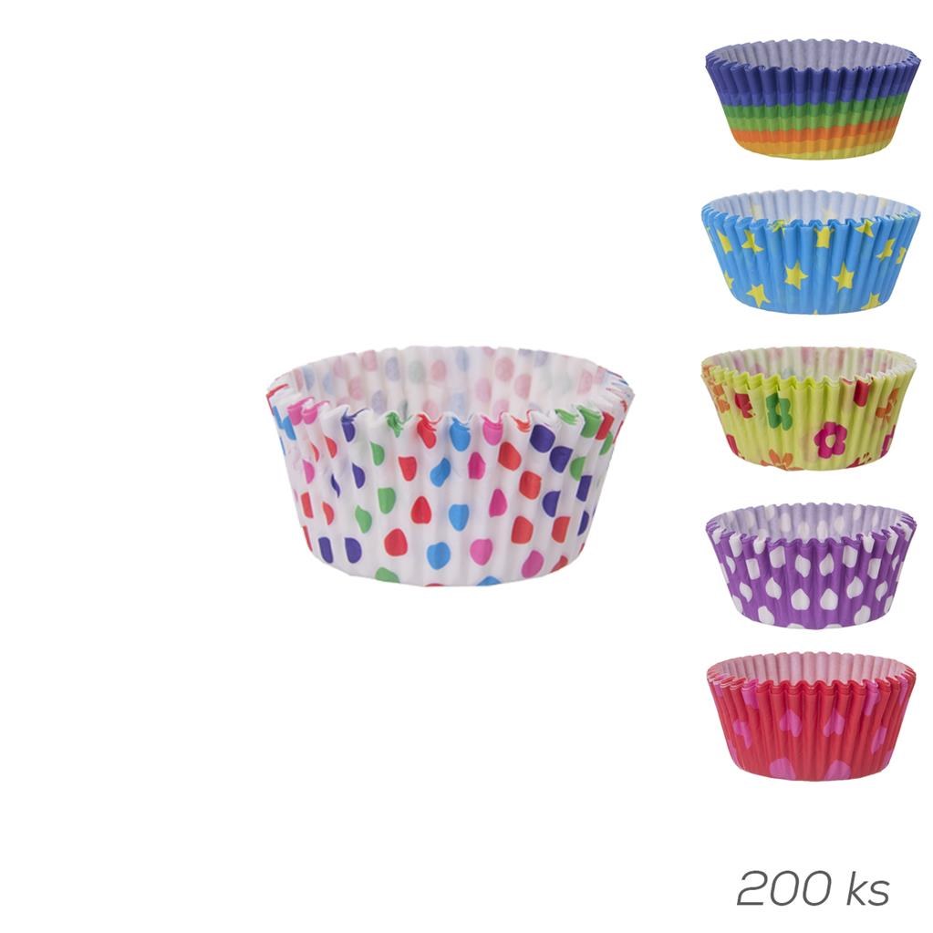 Košíčky papierové cukrárske farebné ¤4,5cm 200ks