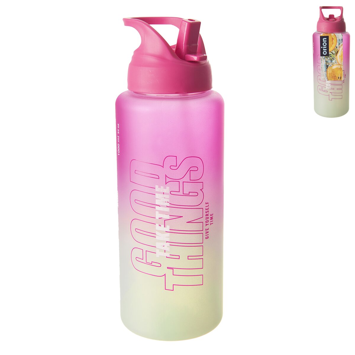 Fľaša športový tritán MOLY PINK GREEN 1L
