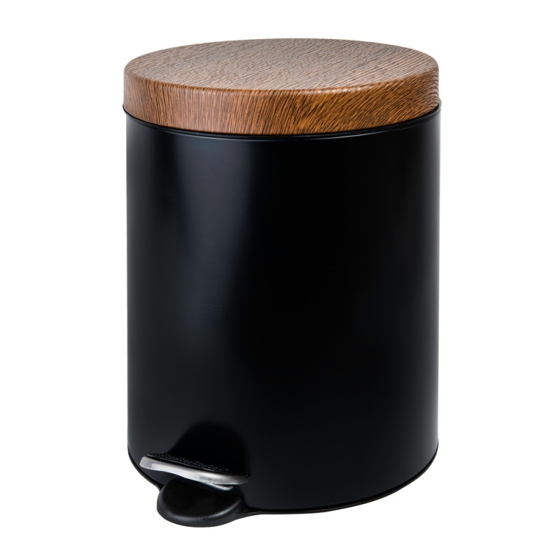 Kôš odpadkový pedál nerez lak 5L WOOD AWD1786
