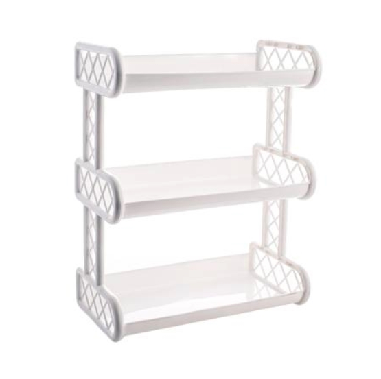 Polička plast 3poschodia 32,4x17,7x41,4cm BRAVO biela