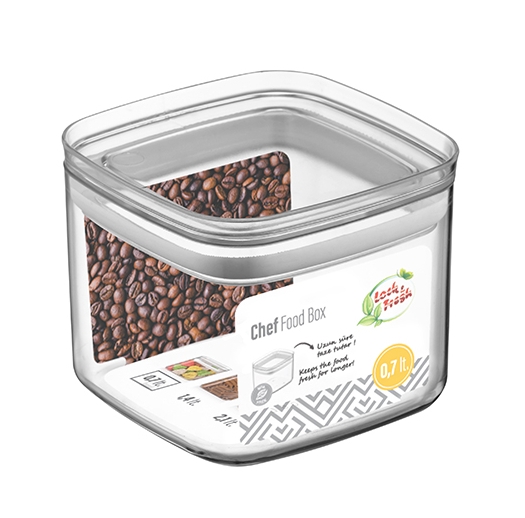 Dóza 0,7L čtverec CHEF