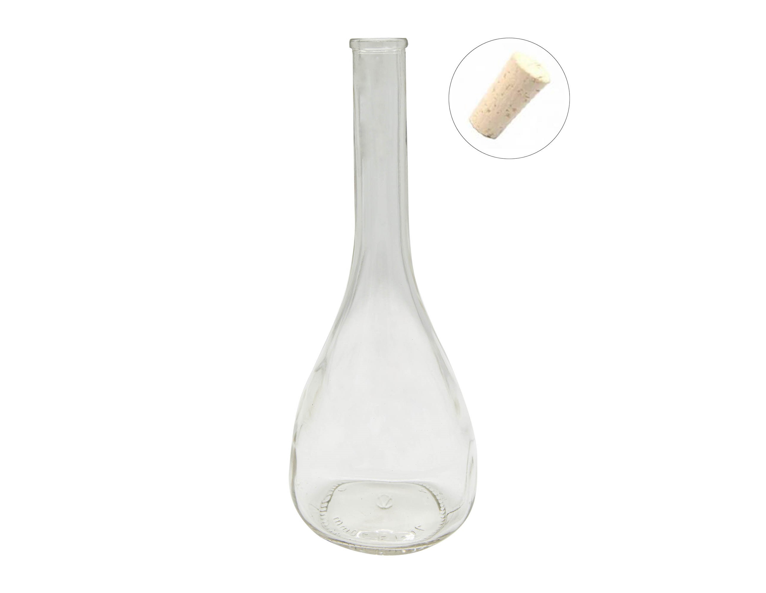 Láhev sklo 700ml s korkem CERTOSA