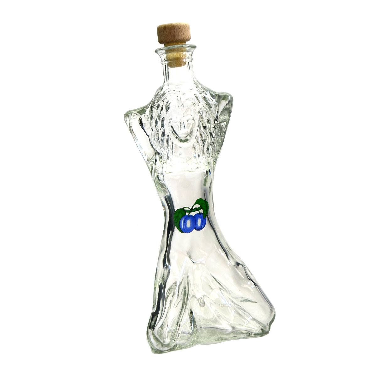 Láhev sklo 350ml MADONA s víčkem ŠVESTKA