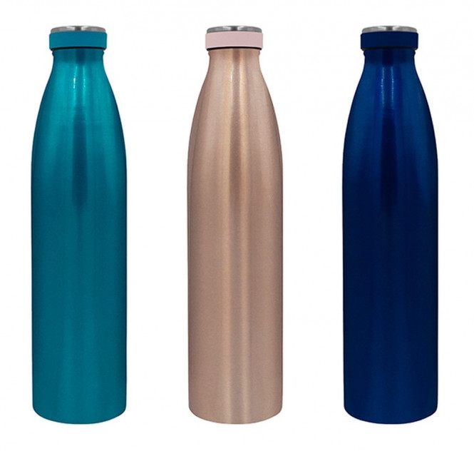 Fľaša termo 1000ml DESIGN tmavo modrá