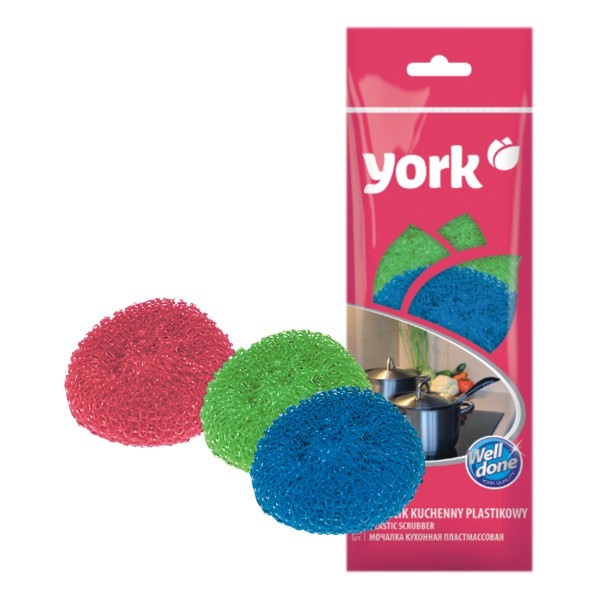 Drátěnka plast 3ks 36g YORK