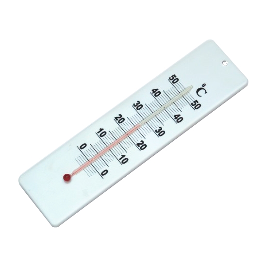 Teploměr pokojový plast 22,5x5,5cm BASIC, mix barev