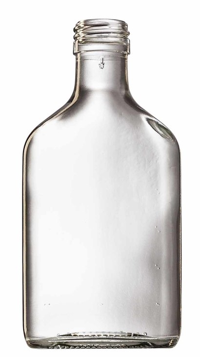 Láhev sklo 200ml PLACKA FLASK čirá bez víčka