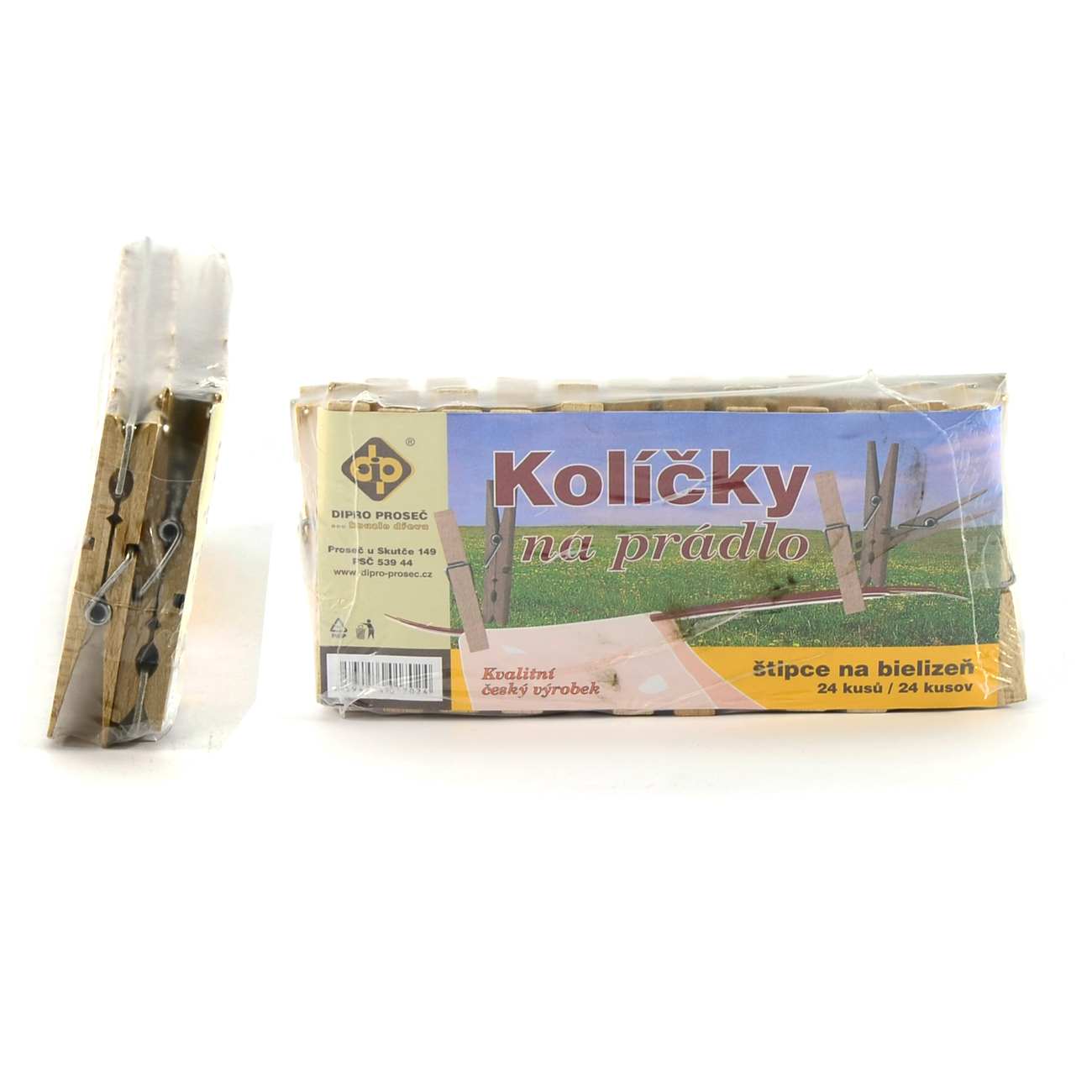 Kolíčky na bielizeň 24ks drevo DIPRO CZ