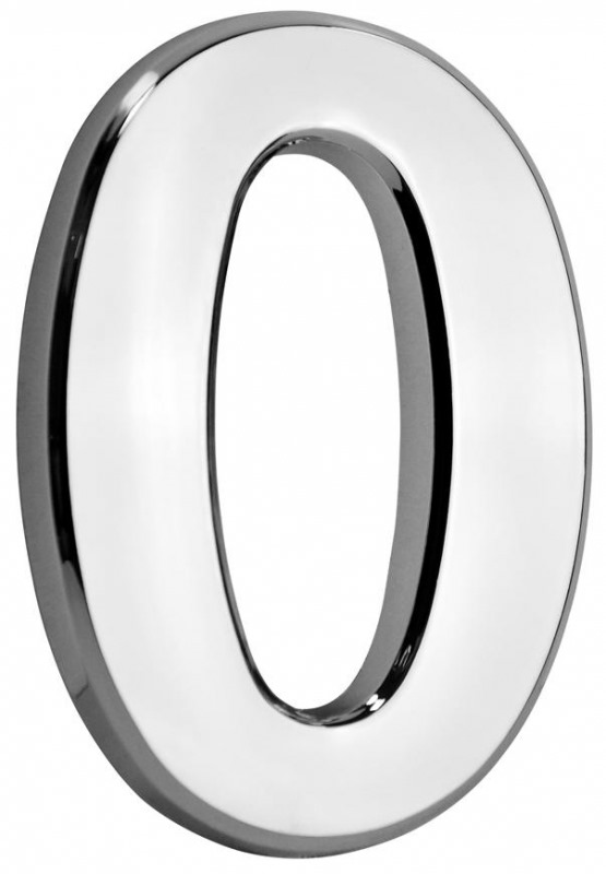 Číslo domové samolepiace ABS 70x100mm strieborné #0