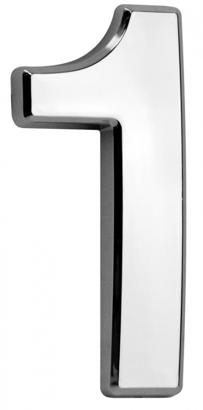 Číslo domové samolepiace ABS 70x100mm strieborné #1