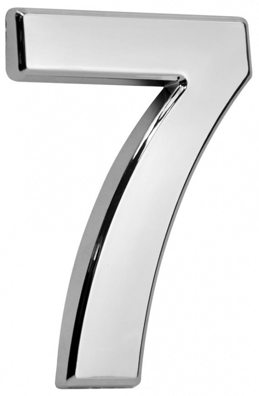 Číslo domové samolepiace ABS 70x100mm strieborné #7