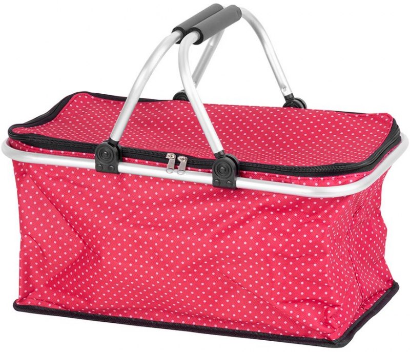 Košík nákupný skladací termo ALU/textil 5kg JELA červená