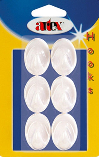 Háčik samolepiaci OVÁL 6 ks ARTEX