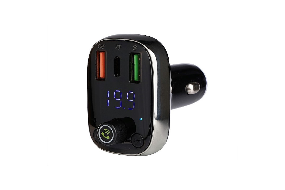 Nabíjecí FM transmitter vysílač 12/24V s USB, WAYME