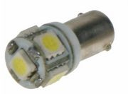 LED žárovka 12V s paticí BA9s bílá 5LED/3SMD