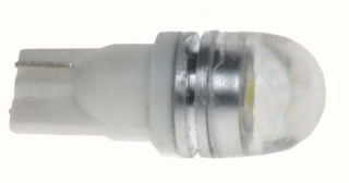 LED žárovka 12V T10 bílá 1LED/3SMD s čočkou