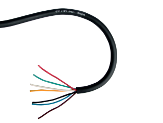 Kabel 7žilový, 6 x 1 mm + 1,5 mm, gumový plášť MULTIPA