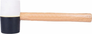 Palice gumová bílo/černá s dřev. rukojetí 680g/32cm