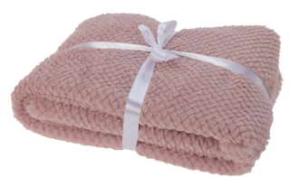 HOMESTYLING Deka fleece 130 x 160 cm starorůžová KO-AAE329840