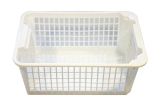 Košík PH 36x26x14,5cm stohovatelný  MINI bílá granit  CZ